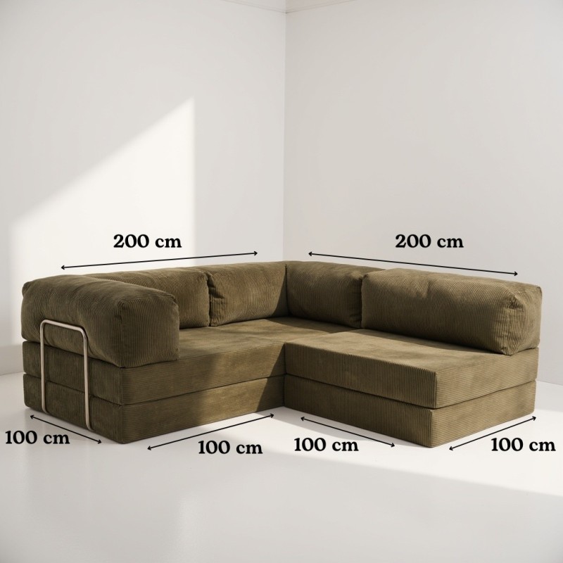 Narożnik 3-osobowy NESTI MINI Sztruksowy