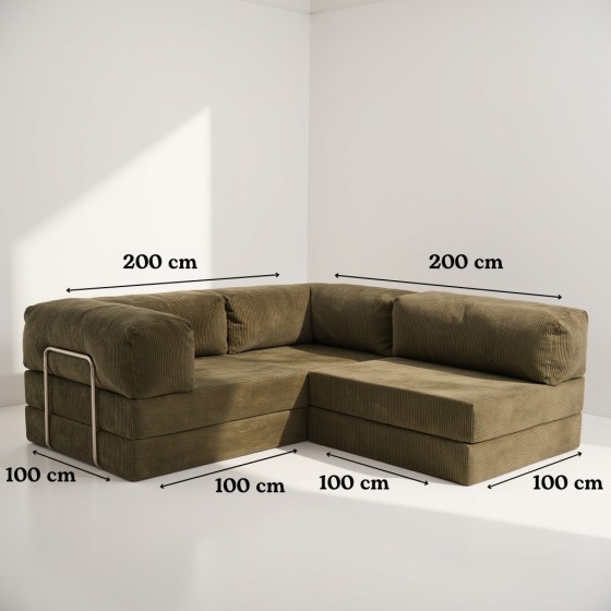Narożnik 3-osobowy NESTI MINI Sztruksowy