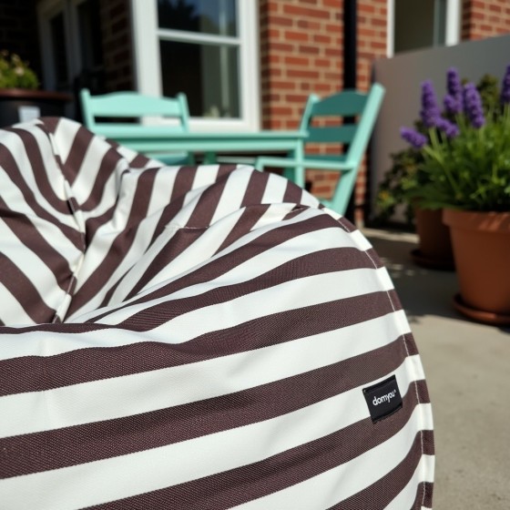 Pufa Worek Brązowa W Pasy Do Ogrodu PREMIUM SACO