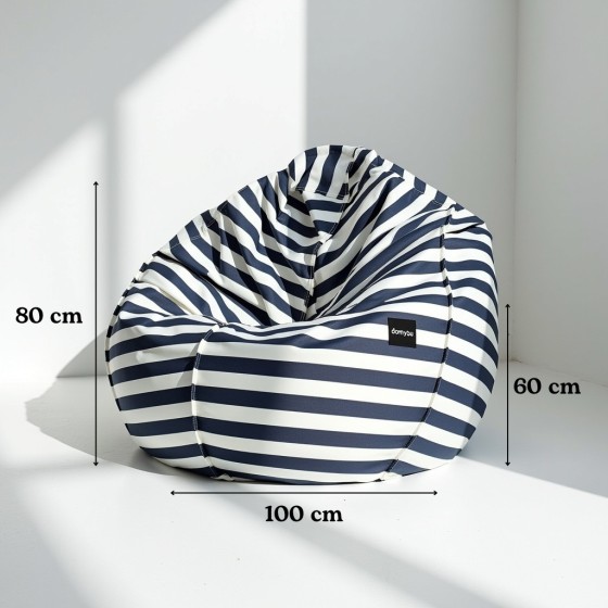 Pufa Worek Brązowa W Pasy Do Ogrodu PREMIUM SACO