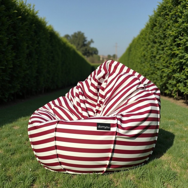 Pufa Worek Czerwona W Pasy Na Balkon PREMIUM SACO