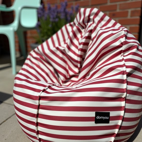 Pufa Worek Czerwona W Pasy Na Balkon PREMIUM SACO