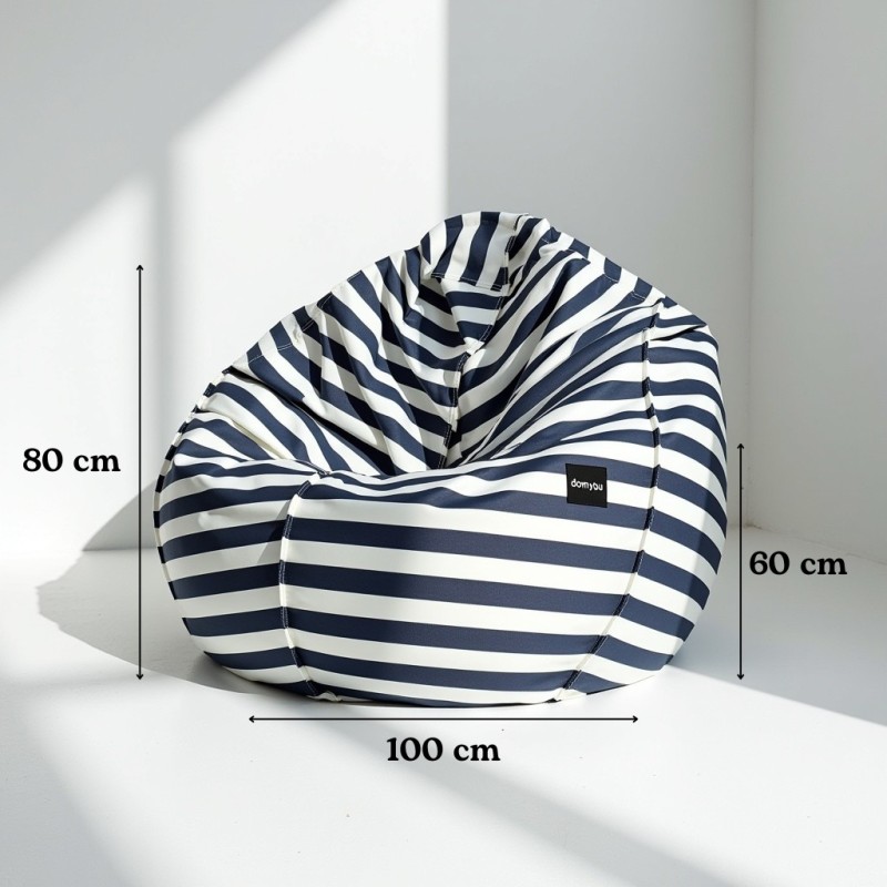 Pufa Worek Czerwona W Pasy Na Balkon PREMIUM SACO