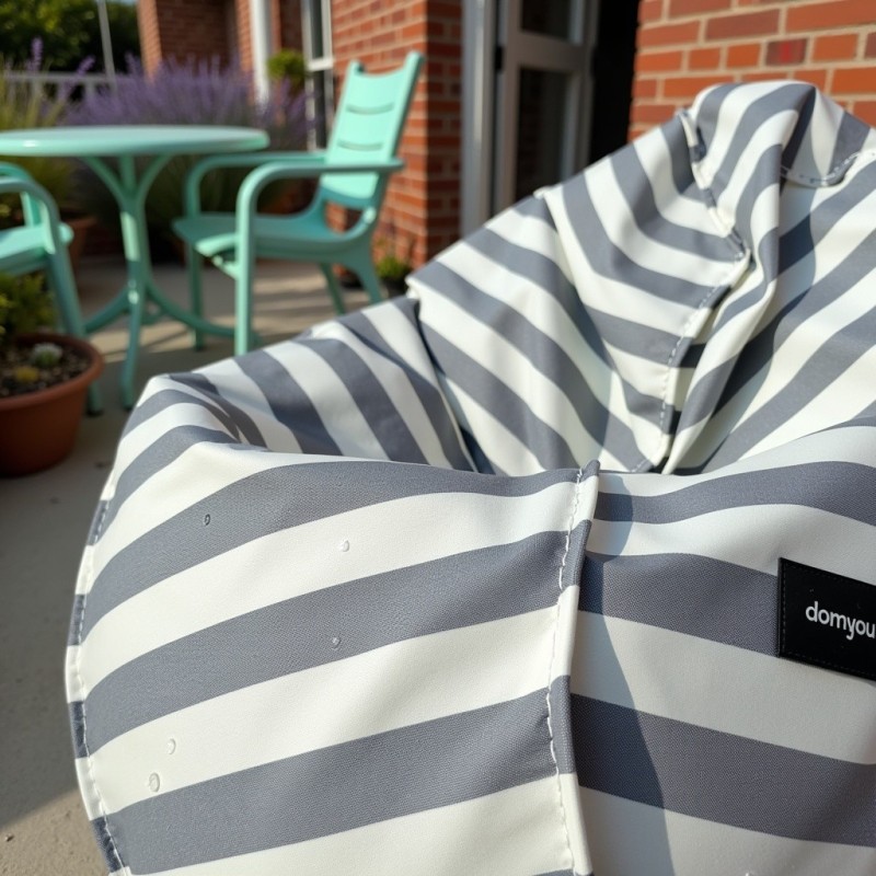 Pufa Worek Szara W Pasy Do Ogrodu PREMIUM SACO