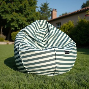 Pufa Worek Zielona W Pasy Na Balkon PREMIUM SACO