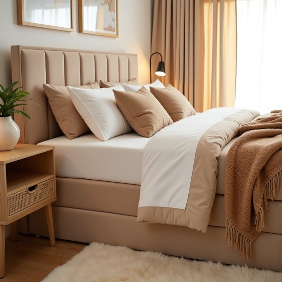 Łóżko Kontynentalne 140x200 Z Pojemnikiem Na Pościel ZONA Boxspring