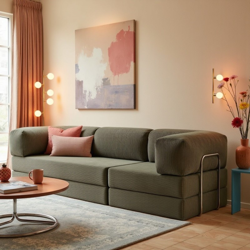 Narożnik 3-osobowy NESTI MINI Sztruksowy