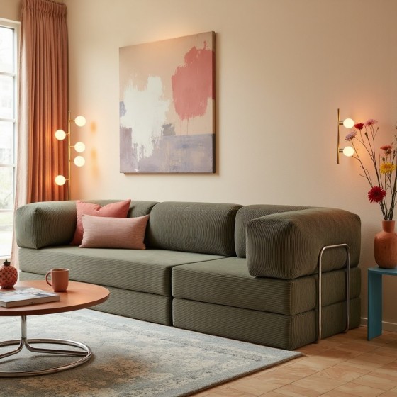 Narożnik 3-osobowy NESTI MINI Sztruksowy