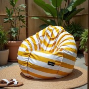 Pufa Worek Żółta W Pasy Na Balkon SACO