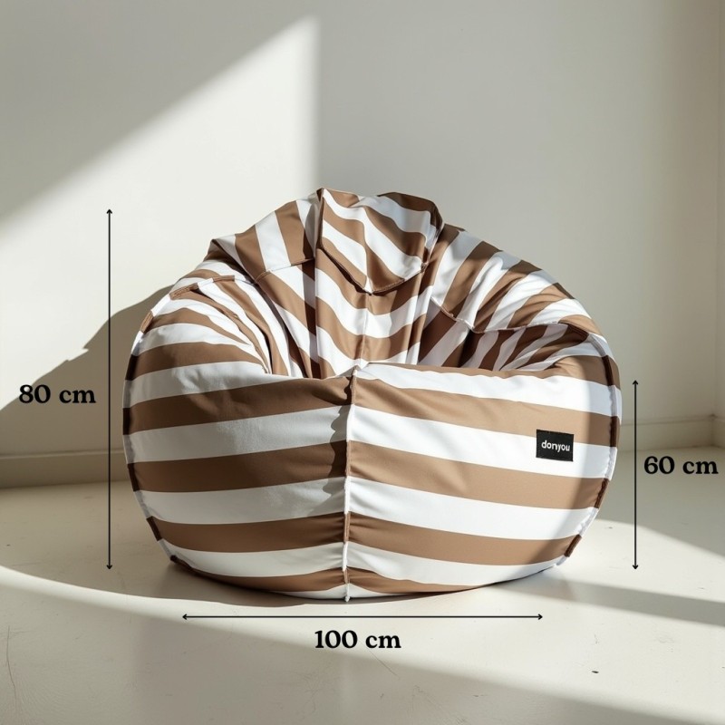 Pufa Worek Żółta W Pasy Na Balkon SACO