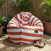 Pufa Worek Czerwona W Pasy Na Zewnątrz SACO