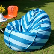 Pufa Worek Niebiesko-Błękitna W Pasy Na Zewnątrz SACO