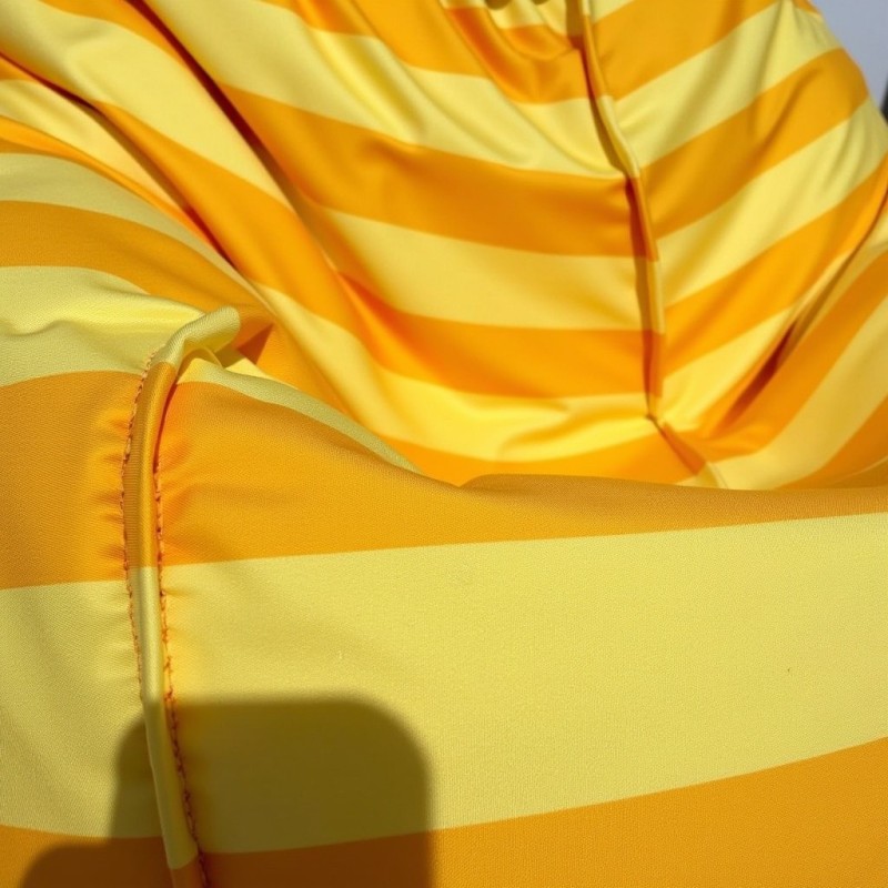 Pufa Worek Żółta W Pasy Do Ogrodu SACO