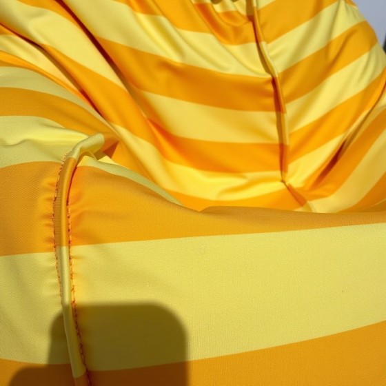 Pufa Worek Żółta W Pasy Do Ogrodu SACO