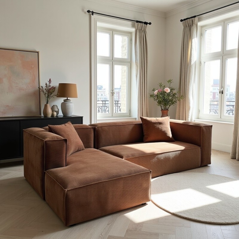 Narożnik modułowy 3 osobowy lewy 270x170 cm MODU sztruks