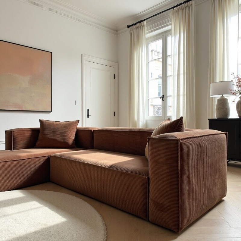 Narożnik modułowy 3 osobowy lewy 270x170 cm MODU sztruks