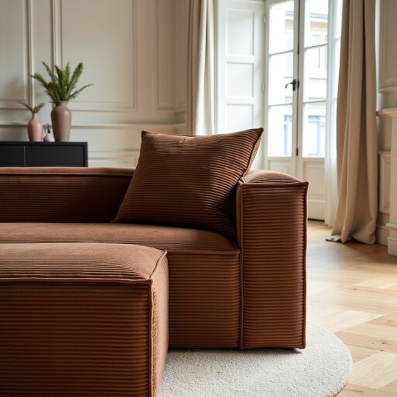 Narożnik modułowy 3 osobowy lewy 270x170 cm MODU sztruks