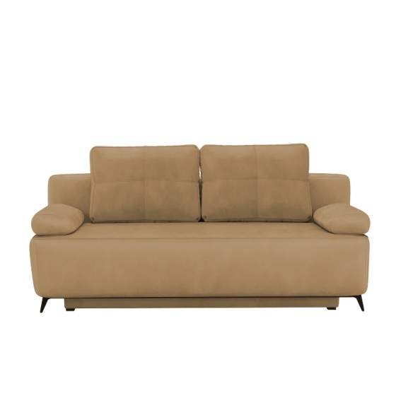 Dostępna od ręki Kanapa Do Salonu z Funkcją Spania MIRA Rozkładana 3-osobowa, Ciemny Beż