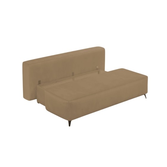 Dostępna od ręki Kanapa Do Salonu z Funkcją Spania MIRA Rozkładana 3-osobowa, Ciemny Beż