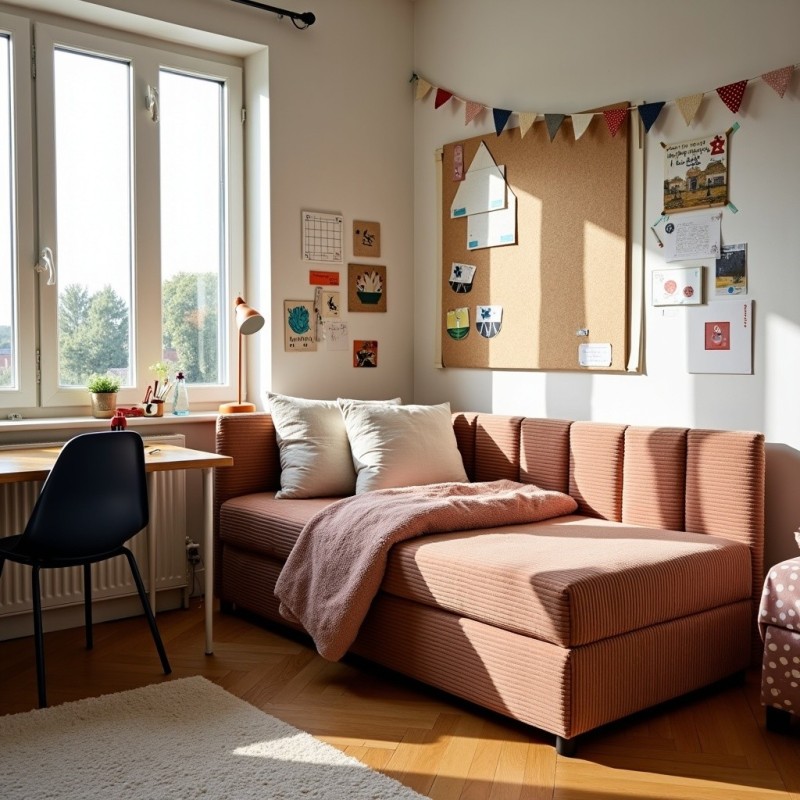 Młodzieżowy Tapczan Feniks 80x200 Ceglasty dla dziecka