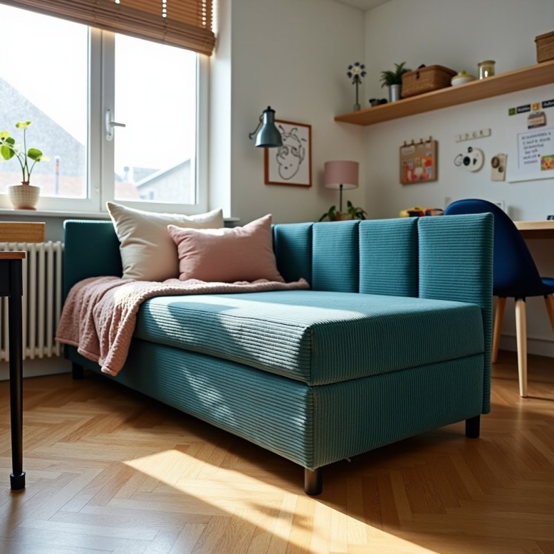 Młodzieżowy Tapczan Feniks 100x200 turkusowy dla dziecka