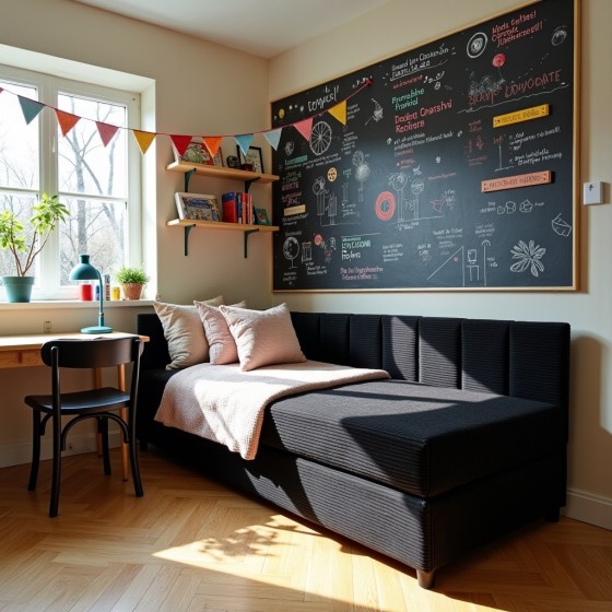 Tapczan Młodzieżowy Jednoosobowy Czarny Sztruks Dla Dziecka FENIKS 80x200 z Pojemnikiem Bokiem i Oparciem