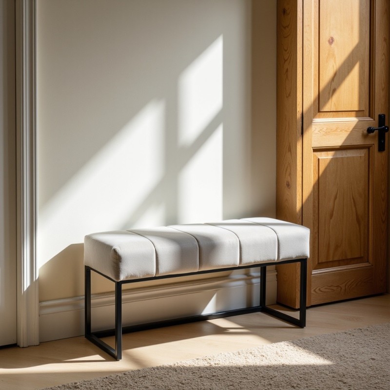 Ławka Loft Lukka Szara Jasna