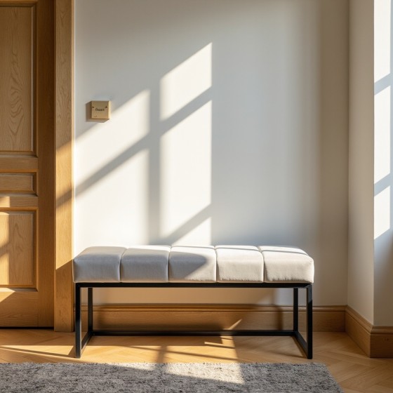 Ławka Loft Lukka Szara Jasna