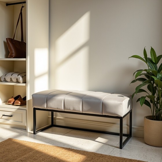 Ławka Loft Lukka Szara Jasna