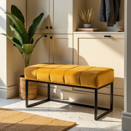 Ławka Loft Lukka Musztardowa