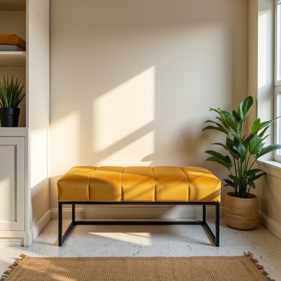 Ławka Loft Lukka Musztardowa