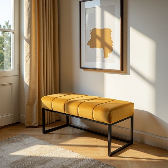 Ławka Loft Lukka Musztardowa