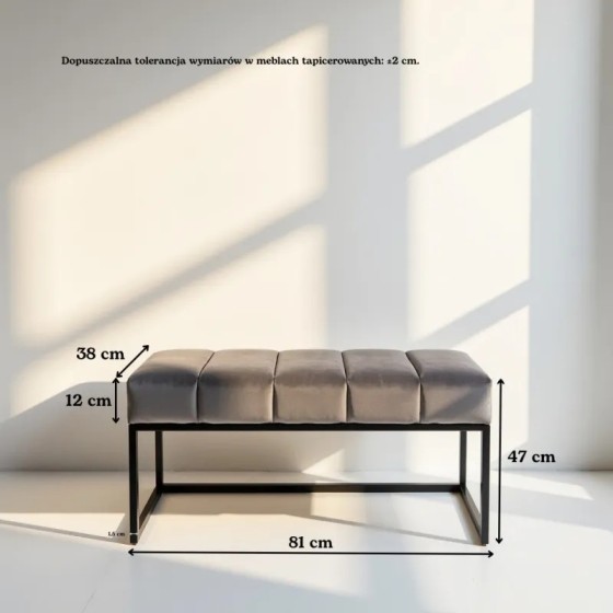 Ławka Loft Lukka Szara