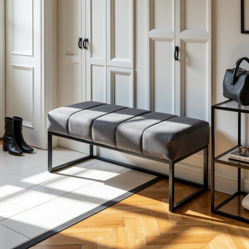 Ławka Loft Lukka Szara Ciemna