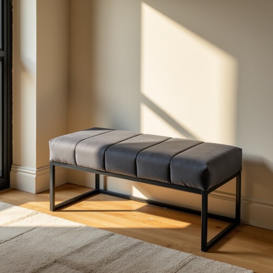 Ławka Loft Lukka Szara Ciemna