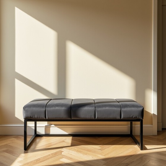 Ławka Loft Lukka Szara Ciemna