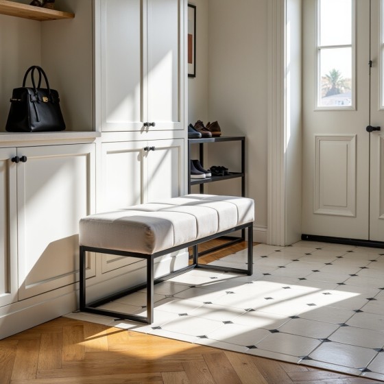 Ławka Loft Lukka Szara Jasna