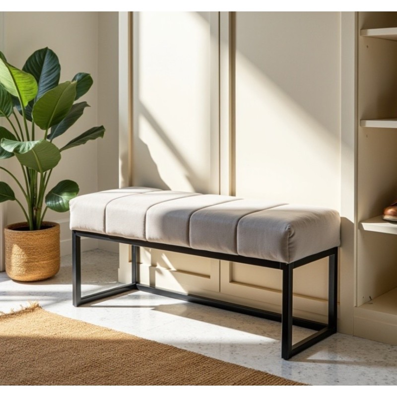 Ławka Loft Lukka Szara Jasna