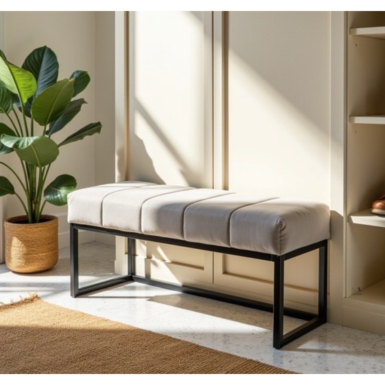 Ławka Loft Lukka Szara Jasna