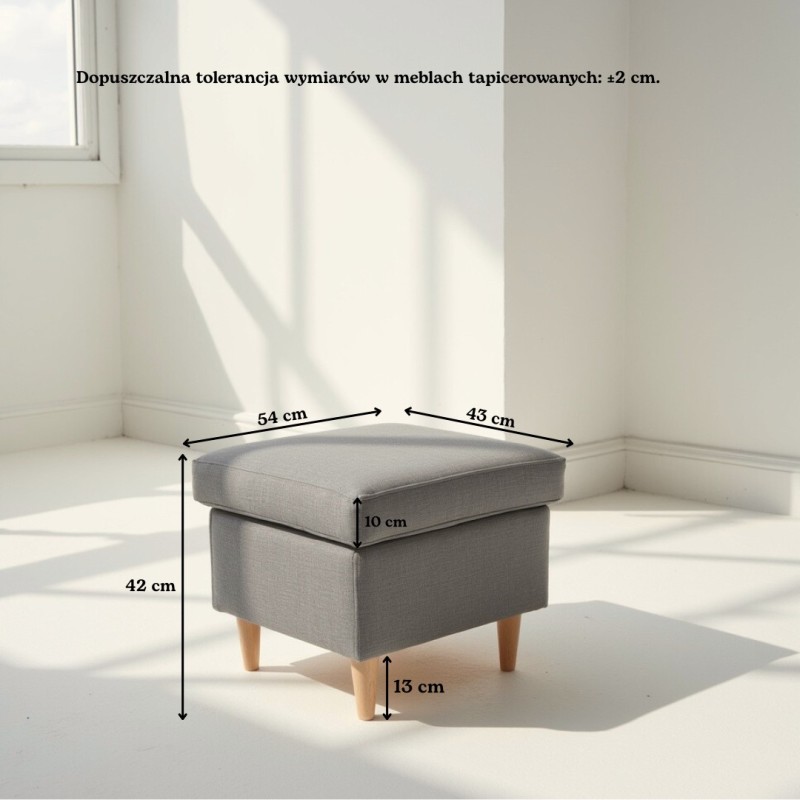 Fotel Uszak SAVIO Beżowy Welur