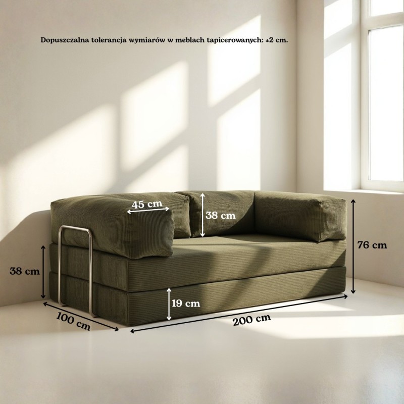 Sofa 2-osobowa NESTI Sztruksowa - konfigurator