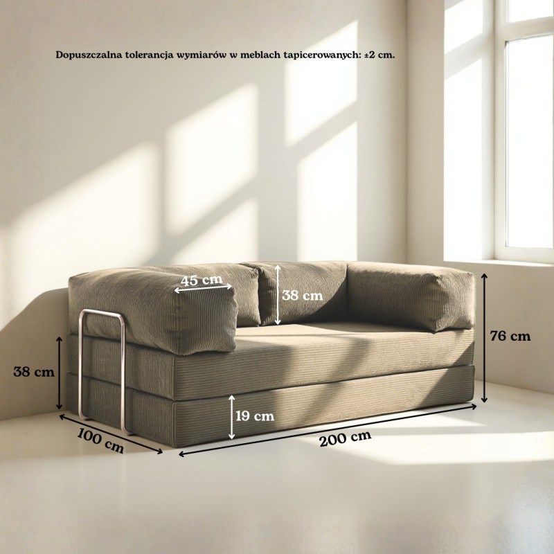 Sofa 2-osobowa NESTI Pluszowa