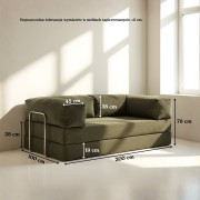 Sofa 2-osobowa NESTI Ceglasty Sztruks