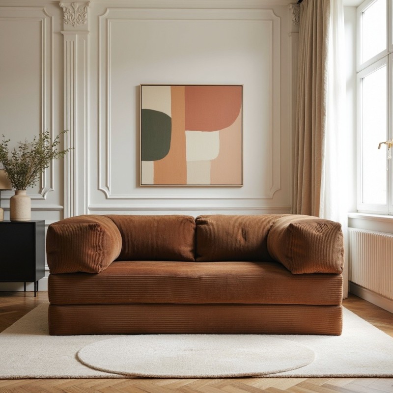 Sofa 2-osobowa NESTI Ceglasty Sztruks