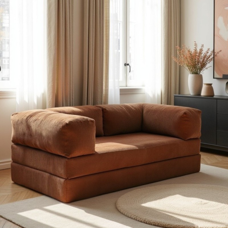 Sofa 2-osobowa NESTI Ceglasty Sztruks