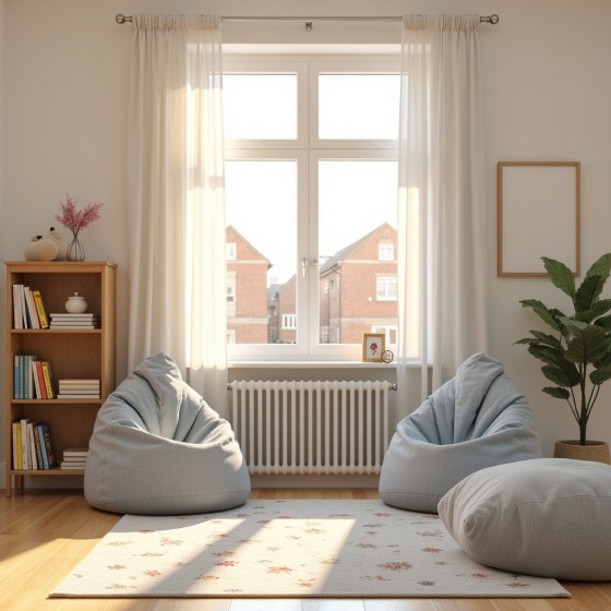 Pufa Worek Szara Dla Dzieci ARA L - wygodna i elegancka | Domyou