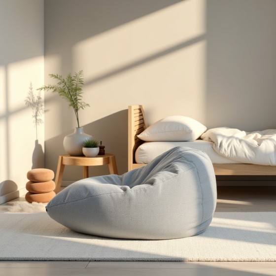 Pufa Worek Szara Dla Dzieci ARA L - wygodna i elegancka | Domyou