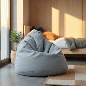 Pufa Worek Szara Dla Dzieci ARA L - wygodna i elegancka | Domyou