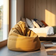 Pufa Dla Dzieci Worek Żółta Ara L