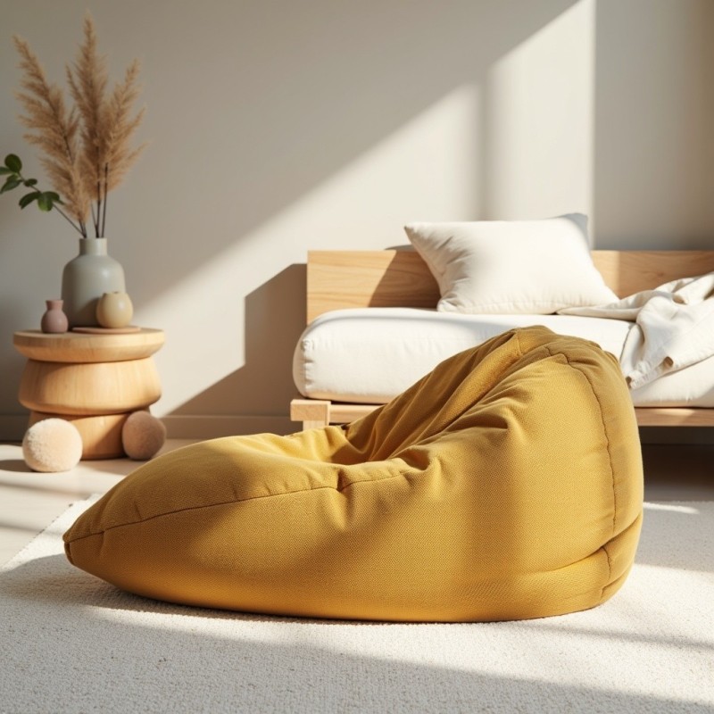 Pufa Dla Dzieci Worek Żółta ARA L – wygodna i niedroga | Domyou